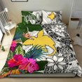 thumbnail image 2 of Papua New Guinea Bedding Set White - Turtle Plumeria Banana Leaf, 2 of 6