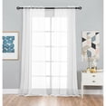 thumbnail image 4 of Designer Sheer Voile Rod Pocket Curtains For Small Windows Gold 52 in. W x 72 in., 4 of 5