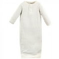 thumbnail image 3 of Touched by Nature Baby Boy Organic Cotton Henley Long-Sleeve Gowns 3pk, Hedgehog, 0-6 Months, 3 of 4