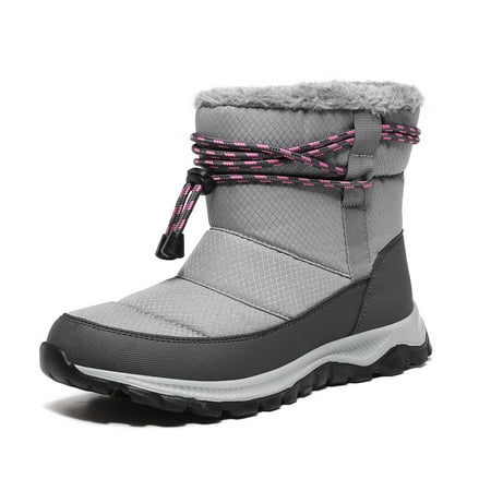 

AQYK 1 Pair Women Winter Outdoor Ankle Shoes Warm Snow Waterproof Plush Padded Boots