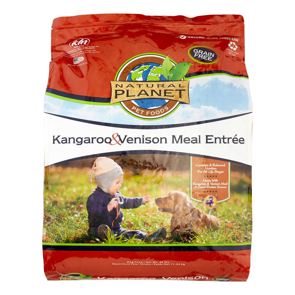 Natural Organics GrainFree Kangaroo & Venison Entree Dry Dog Food, 25 Lb