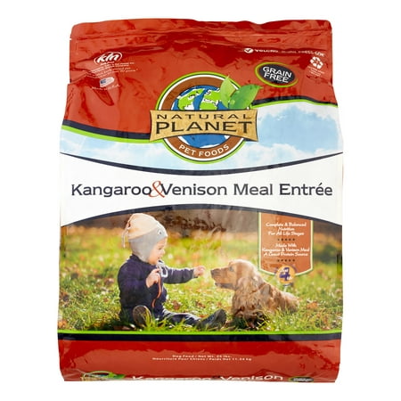 Natural Planet Organics Grain-Free Kangaroo & Venison Entree Dry Dog Food, 25