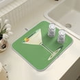 thumbnail image 4 of Yayeee Dish Drying Mat for Kitchen Counter 18" x 24" Microfiber Super Absorbent Coffee Decorative Pad, Green Lemon Juice, 4 of 9