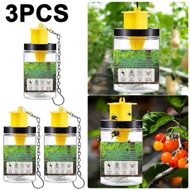 Trampa para Bolsas Moscas PP+Trampa Red Con Cadena Alambre Parques/huertos/verduras (B)