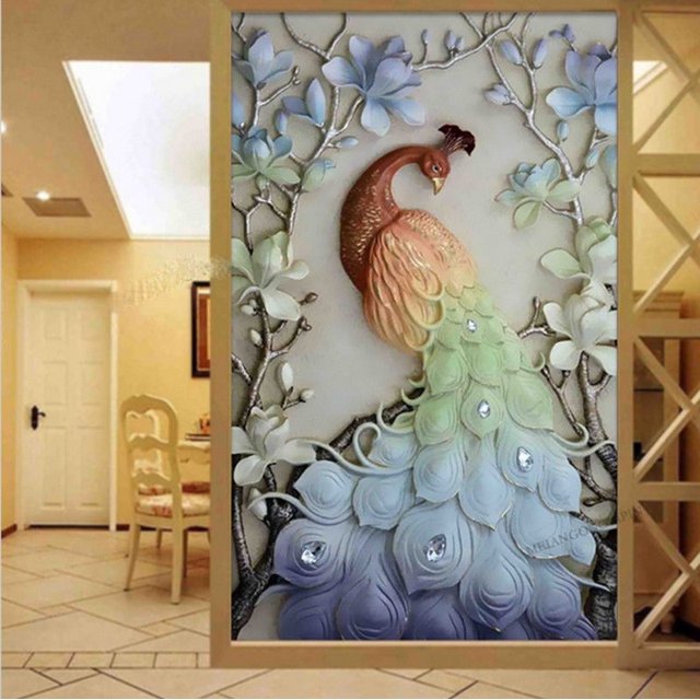 5D Embroidery Painting DIY Beauty Peacock Diamond Cross Stitch Craft Home Decor