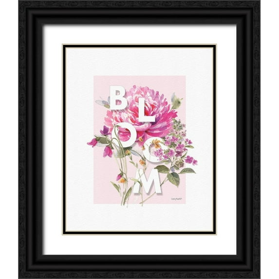 Audit, Lisa 26x32 Black Ornate Wood Framed with Double Matting Museum Art Print Titled - Obviously Pink 09A