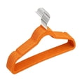 thumbnail image 2 of 10 Pack Orange Velvet Hangers - 0.5cm Thick Antislip Clothes Hangers Space Saving Non-Slip for Coats, Dresses, Pants, Closet Organization with Rust-Proof Metal Hook, 2 of 6