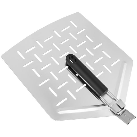 Pizza Peel 13 Inches Perforated Aluminum Pizza Paddle with Folding Handle Rustproof Pizza Spatula Professional Pizza Turning Peel for Pizza Lovers Home Cooks Food Enthusiasts