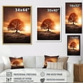 thumbnail image 4 of Designart "Brown Tree Dusks Beauty I" Landscape Trees Floater Framed Canvas Print, 4 of 7