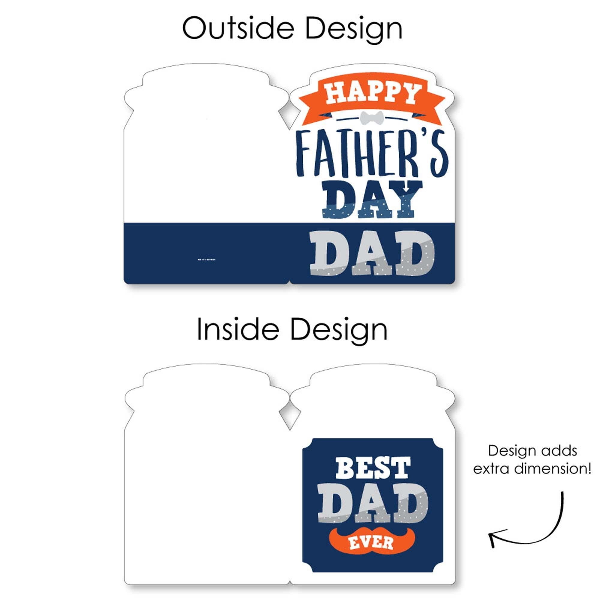Big Dot of Happiness Happy Father's Day - We Love Dad Giant Greeting Card - Big Shaped Jumborific Card