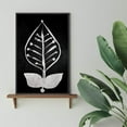 thumbnail image 4 of wall26 Framed Canvas Wall Art Leaves with Vein Drawing Geometric Patterns Block Print Abstract Contemporary Expressive Black and White for Living Room, Bedroom, Office - 24x36 inches, 4 of 4