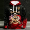 thumbnail image 2 of Men's 250th Anniversary USA Hoodies America 250 Print Casual Hoodie United States 250 Years Shirt Freedom Sweatshirt, 2 of 3