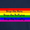 thumbnail image 3 of CafePress - Stop The Hate Dark T Shirt - Men's Classic Graphic Cotton T-Shirt, 3 of 4