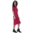 thumbnail image 3 of Moomaya Womens Straight Short Sleeve Dress Plain Casual Relaxed Fit Dresses w/ Pockets, 3 of 7