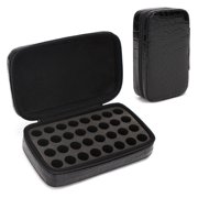 Meigar 32 Bottles Essential Oils Carrying Case to Protect Your Oils - Holds 2ml Bottles Hard Shell Exterior EVA Essential Oils Storage Organzier Bag with Foam Insert