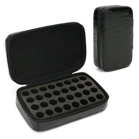 Meigar 32 Bottles Essential Oils Carrying Case to Protect Your Oils - Holds 2ml Bottles Hard Shell Exterior EVA Essential Oils Storage Organzier Bag with Foam Insert