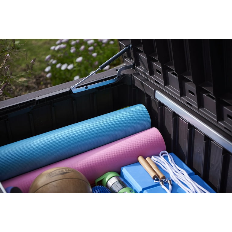 Keter Eastwood 150 Gallon Deck Box, Resin Wood Look Brown, 53 OFF