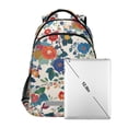 thumbnail image 7 of FORMRS Kids School Backpack Elementary Student Unisex Travel Bookbag with Reflective Stripes, Red Japanese Floral Pattern, 7 of 7