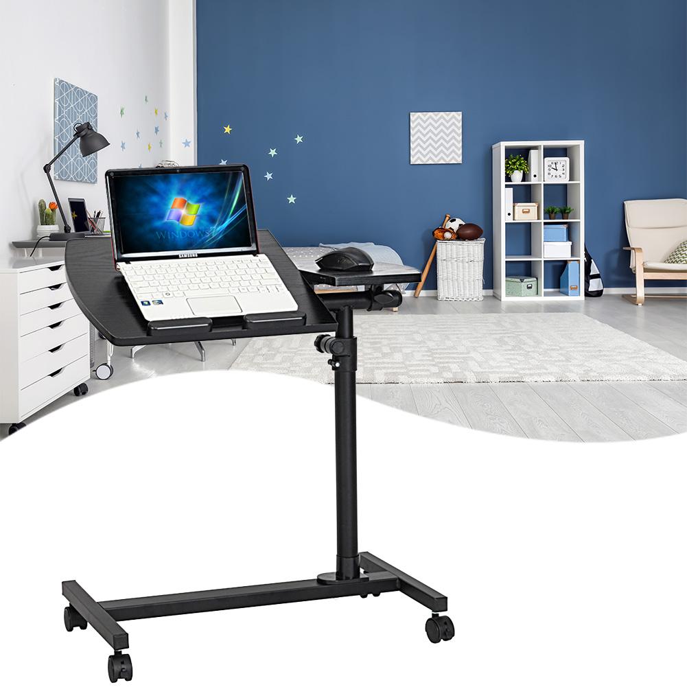 FourWheel Lifting Standing Computer Desk Foldable Adjustable Laptop