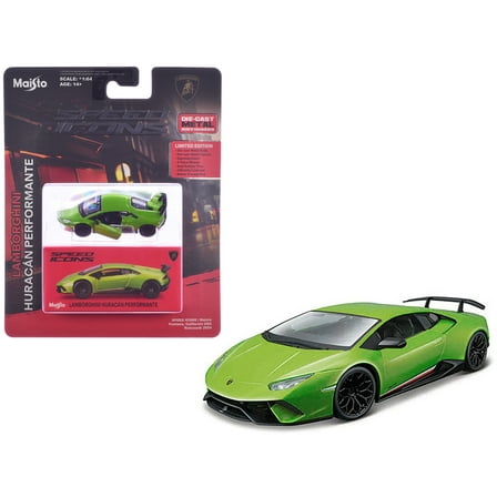 Lamborghini Huracan Performante Green "Speed Icons" Series 1/64 Diecast Model Car by Maisto