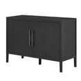thumbnail image 6 of Harper & Bright Designs Farmhouse Sideboard Cabinet with Storage, Wood Buffet Cabinet with 3-Tier Shelves and Adjustable Feet, Black, 6 of 11