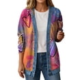 thumbnail image 4 of Zefriona Womens Printed Long Sleeve Jacket Casual Button Down Lightweight Layering Jean Coat Multicolor Size S, 4 of 4