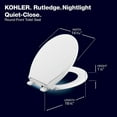 thumbnail image 2 of Kohler K-78059-0 Rutledge Nightlight Quiet-Close Round-Front Toilet Seat - White, 2 of 4