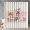 thumbnail image 2 of Happy Mother's Day Chinese Crested Love Dog Mom Heart Flower Shower Curtain Dog Lover Waterproof Bathroom Bathtub Curtain - 12004, 2 of 5