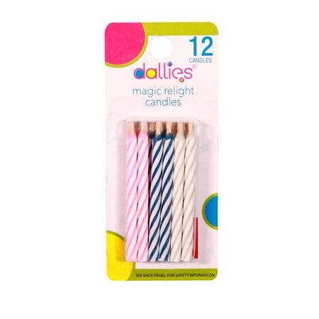 Dallies Relight Birthday Candles, 12ct
