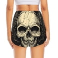 thumbnail image 2 of Lsque Gothic Winged Skull Printed Women's Running Shorts with Liner Pockets,Elastic Quick Dry Workout Athletic Gym Yoga Shorts,Womens High Waist Shorts-X-Large, 2 of 9