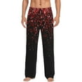 thumbnail image 2 of Goofa Red Glitter1 Printed Soft Pajama Pants for Men, Wide Leg Comfy Casual Lounge Yoga Pants-X-Large, 2 of 9