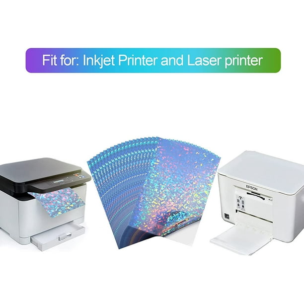 Papier autocollant A4 pour imprimante à jet d'encre et laser