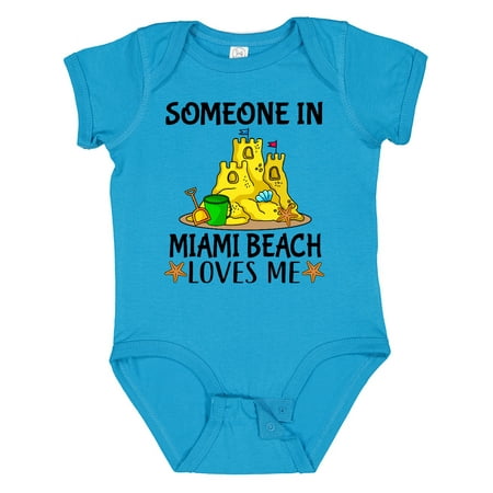 

Inktastic Someone in Miami Beach Loves Me Gift Baby Boy or Baby Girl Bodysuit