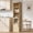 yellow, variant on Home Narrow Bathroom Cabinet, 70 Inch Tall Storage Cabinet with Glass Door and 3 Open Shelves, Freestanding Slim Bathroom Storage Unit, Farmhouse Skinny Cupboard for Kitchen, Laundry