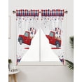 thumbnail image 3 of Swag Curtains, Independence Day Trcuk Load Gonmes Rod Pocket Kitchen Curtains Valances Tier Curtains Swag Valance Curtains for Bedroom Living Room 28" x 36", 2 Panels, 3 of 6