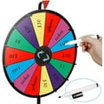 thumbnail image 5 of HomGarden Roue de Prix Colorée de 24 Pouces avec Support Ajustable, 14 Emplacements, de Table, Éditable, Classique, Tournante, Roue de Prix pour Fortune, Carnaval, Jeu de Rotation, Équipement de Casino, 5 of 5
