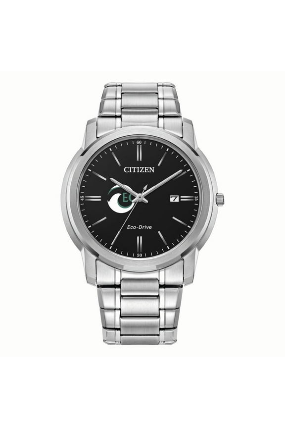 Men's Citizen Watch Silver Eckerd Tritons Eco-Drive Black Dial Stainless Steel Watch