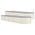 thumbnail image 4 of Robust Beige Galvanized Raised Garden Bed - Rust-Resistant Metal Planter Box, Easy Assembly, Durable, Anti-Cut Edging - For Flowers, Vegetables, Herbs - Beige with Anti-Cut Strips, 240x60x45cm, 4 of 8