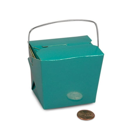 - Turquoise Paper Chinese Take Out Boxes 2 3/4