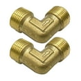 thumbnail image 2 of 2pcs Air Compressor Fittings Brass 16.5mm Male Thread Check Valve Elbow Coupler, 2 of 8