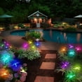 Solite 6Pack Solar Powered MultiColor Garden Stake Lights with