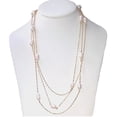 thumbnail image 1 of Tres Collares Largos y Aretes Chapa de Oro Perlas Cultivadas A023, 1 of 5