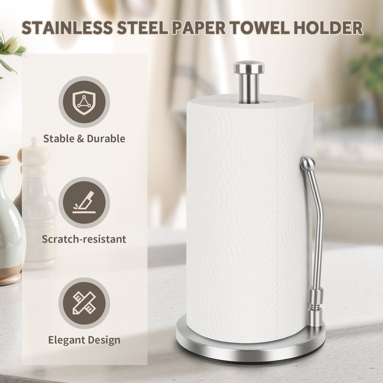 Stainless Steel Freestanding Paper Towel Holder photo 2