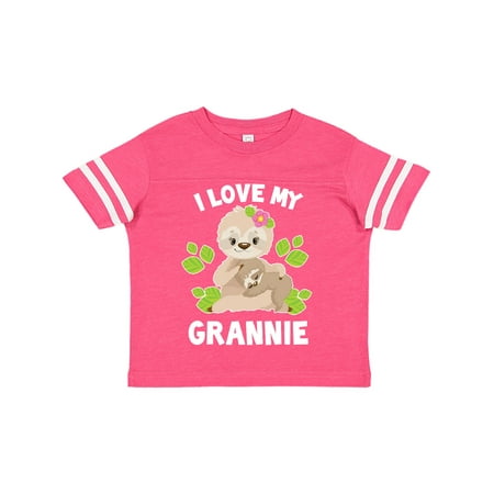 

Inktastic Cute Sloth I Love My Grannie with Green Leaves Gift Toddler Boy or Toddler Girl T-Shirt