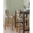 thumbnail image 2 of Watercolor Coffee Bar Stool Covers Set of 2, Retro Coffee Patchwork Stretch Washable Bar Chair Covers with Backs, Removable Pub Counter Height Chair Cover for Kitchen Dining Room Cafe, 2 of 7
