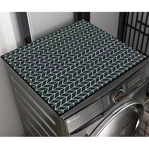 Nvzi -b washing machine dryer dust mat, used for top creative washing machine dust mat, quick drying water absorbing mat, kitchen laundry room top protective mat ( 27.2*27.2in,A67)