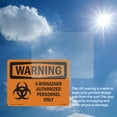 thumbnail image 5 of Biohazard Authorized Personnel Only OSHA WARNING Vinyl Decal Label 18 Inch x 12 Inch - 5 Pack, 5 of 6