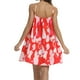 thumbnail image 4 of Vestido de Mujer Zapatos sin Mangas Impresión Cuello Colgante Suelto Mini Vestido, Vestido de Verano Casual para las Mujeres, 4 of 6