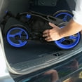 thumbnail image 4 of Gymax Chariot de Golf Pliable à 3 Roues à Pousser et Tirer avec Poignée Réglable Bleu, 4 of 10