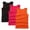 Black/Pink/Orange, variant on GERsome Unisex Boys Girls Cotton Tank Tops Sleeveless Undershirts Tees 3-Pack Assorted Colors Round Neck Shirts, Sizes 2-14 Years